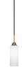 Paramount 1 Light Mini Pendant In Matte Black & Brass (3401-MBBR-4091)