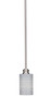 Edge 1 Light Mini Pendant In Brushed Nickel (1151-BN-4062)