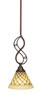 Jazz 1 Light Mini Pendant In Bronze (232-BRZ-7185)