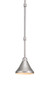 Vintage 1 Light Mini Pendant In Aged Silver Finsih (284-AS-410)