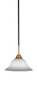 Paramount 1 Light Mini Pendant In Matte Black & Brass (3401-MBBR-613)