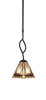 Revo 1 Light Mini Pendant In Dark Granite (240-DG-9345)