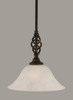 Elegante 1 Light Mini Pendant In Dark Granite (80-DG-515)