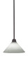 Blacksmith 1 Light Mini Pendant In Painted Wood-Look & Dark Granite (1761-314)