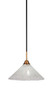 Paramount 1 Light Mini Pendant In Matte Black & Brass (3401-MBBR-709)