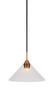 Paramount 1 Light Mini Pendant In Matte Black & Brass (3401-MBBR-306)