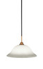 Paramount 1 Light Mini Pendant In Matte Black & Brass (3401-MBBR-612)
