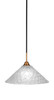 Paramount 1 Light Mini Pendant In Matte Black & Brass (3401-MBBR-411)