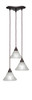 Europa 3 Light Cluster Pendalier In Dark Granite (28-DG-451)