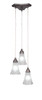 Europa 3 Light Cluster Pendalier In Brushed Nickel (28-BN-721)