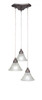 Europa 3 Light Cluster Pendalier In Brushed Nickel (28-BN-451)