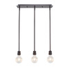 Edge 3 Light Linear Pendalier In Espresso (1153-ES-LED45C)