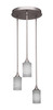 Empire 3 Light Cluster Pendalier In Brushed Nickel (2143-BN-4062)