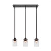 Edge 3 Light Linear Pendalier In Espresso (1153-ES-300)