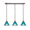 3 Light Linear Pendalier In Brushed Nickel (25-BN-458)