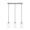 Edge 3 Light Linear Pendalier In Brushed Nickel (1153-BN-4061)