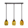 3 Light Linear Pendalier In Dark Granite (25-DG-408)