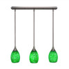 3 Light Linear Pendalier In Brushed Nickel (25-BN-5057)