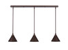 3 Light Linear Pendalier In Bronze (36-BRZ-421)