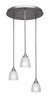 Empire 3 Light Cluster Pendalier In Brushed Nickel (2183-BN-500)