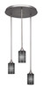 Empire 3 Light Cluster Pendalier In Brushed Nickel (2183-BN-4069)