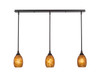 3 Light Linear Pendalier In Dark Granite (36-DG-409)