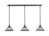 3 Light Linear Pendalier In Dark Granite (36-DG-603)