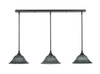 3 Light Linear Pendalier In Dark Granite (36-DG-432)