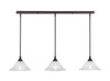 3 Light Linear Pendalier In Bronze (36-BRZ-7193)