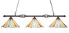 Elegante 3 Light Island In Dark Granite (863-DG-933)