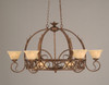 Leaf 8 Light Pot Rack With 8 Hooks In Bronze (216-BRZ-508)