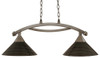 Bow 2 Light Island In Brushed Nickel (872-BN-442)