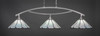 Bow 3 Light Island In Brushed Nickel (873-BN-912)