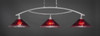Bow 3 Light Island In Brushed Nickel (873-BN-716)