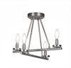 Trinity 4 Light Semi-Flush In Graphite Finish (2807-GP)