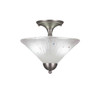 2 Light Semi-Flush In Brushed Nickel (120-BN-701)
