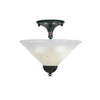 2 Light Semi-Flush In Black Copper (120-BC-702)
