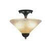 2 Light Semi-Flush In Black Copper (120-BC-700)