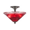 2 Light Semi-Flush In Dark Granite (121-DG-716)