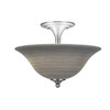 2 Light Semi-Flush In Brushed Nickel (121-BN-602)