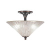 2 Light Semi-Flush In Black Copper (121-BC-719)