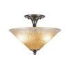 2 Light Semi-Flush In Black Copper (121-BC-710)