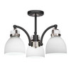 Easton 3 Light Semi-Flush In Matte Black & Brushed Nickel (1947-MBBN-4111)