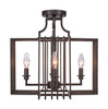 Sky Loft 8 Light Semi-Flush In Dark Granite (1109-DG)