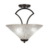 Zilo 3 Light Semi-Flush In Dark Granite (565-DG-719)