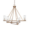 Trinity 6 Light Chandelier In New Age Brass Finish (2806-NAB-800B)