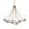 Trinity 6 Light Chandelier In New Age Brass Finish (2806-NAB-811B)