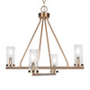 Trinity 4 Light Chandelier In New Age Brass Finish (2804-NAB-800B)