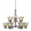 Revo 9 Light Chandelier In Aged Silver (249-AS-1025)
