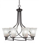 Capri 8 Light Chandelier In Dark Granite (908-DG-729)